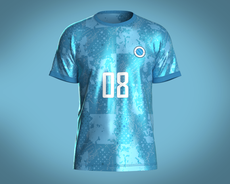 Soccer Sports Blue Jersey - 08 3D 模型 .c4d .max .obj .3ds .fbx .stl .blend 
