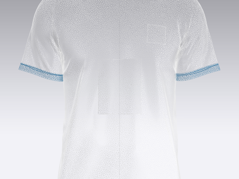 Soccer Sports Blue Jersey - 08 3D 模型