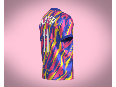 Soccer Sports Blue Jersey Player-11 3D Model