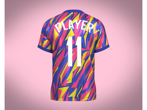 Soccer Sports Blue Jersey Player-11 3D Model