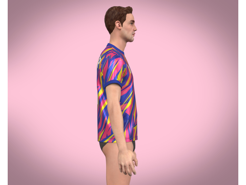 Soccer Sports Blue Jersey Player-11 3D Model