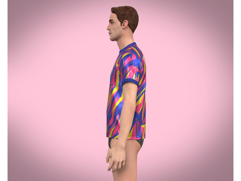 Soccer Sports Blue Jersey Player-11 3D Model