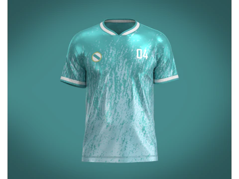 सॉकर स्पोर्ट्स जर्सी प्लेयर-04 3D मॉडल