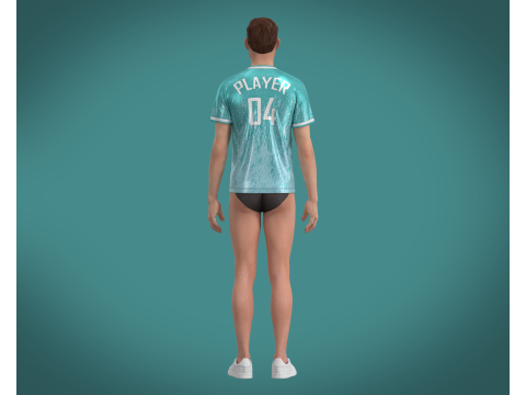 Soccer Sports Jersey Player-04 3D-Modell