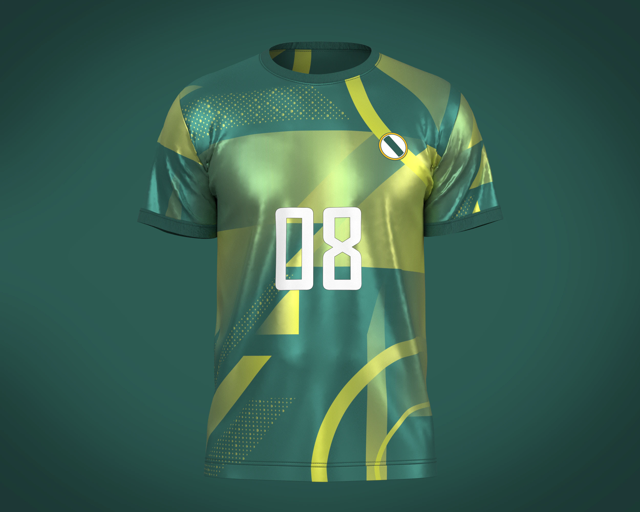 Soccer Sports Green Jersey Player-08 V2 3D Model .c4d .max .obj .3ds .fbx .stl .blend