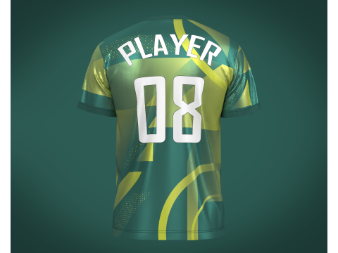 Soccer Sports Green Jersey Player-08 V2 3D मॉडल