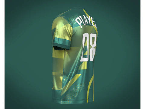 Soccer Sports Green Jersey Player-08 V2 3D Model