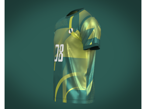 Soccer Sports Green Jersey Player-08 V2 3D मॉडल