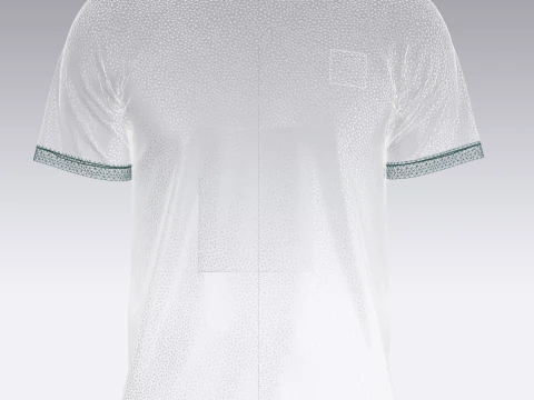 Soccer Sports Green Jersey Player-08 V2 3D Model