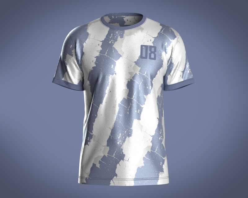 Soccer Sports Jersey Player-08 3D Model .c4d .max .obj .3ds .fbx .stl .blend 
