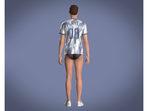 Soccer Sports Jersey Player-08 3D Model