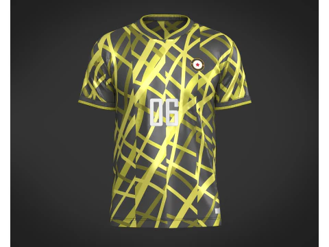 Jogador de camisa esportiva de futebol-06 Modelo 3D
