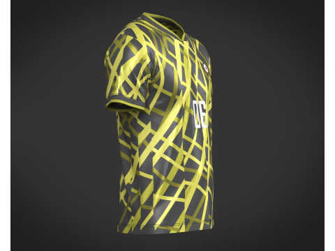 Jogador de camisa esportiva de futebol-06 Modelo 3D