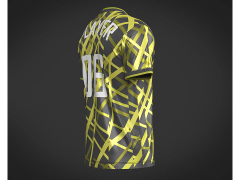 Jogador de camisa esportiva de futebol-06 Modelo 3D