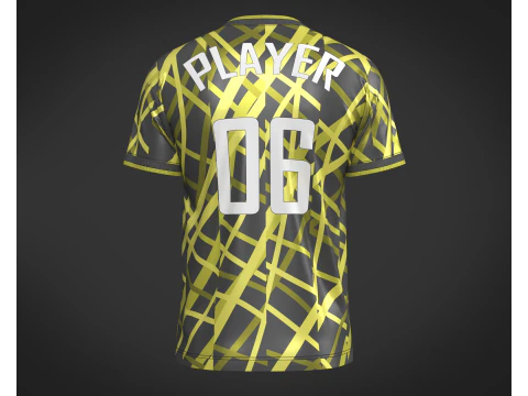 Jogador de camisa esportiva de futebol-06 Modelo 3D