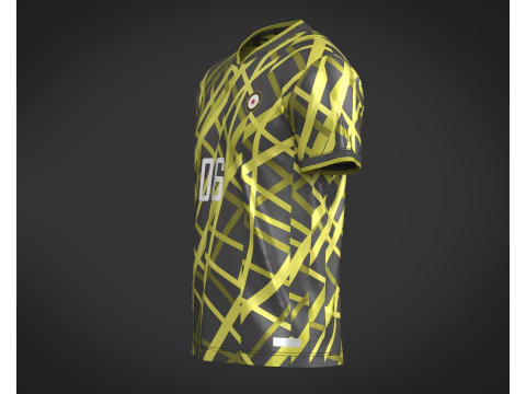 Jogador de camisa esportiva de futebol-06 Modelo 3D