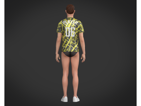 Soccer Sports Jersey Player-06 3Dモデル