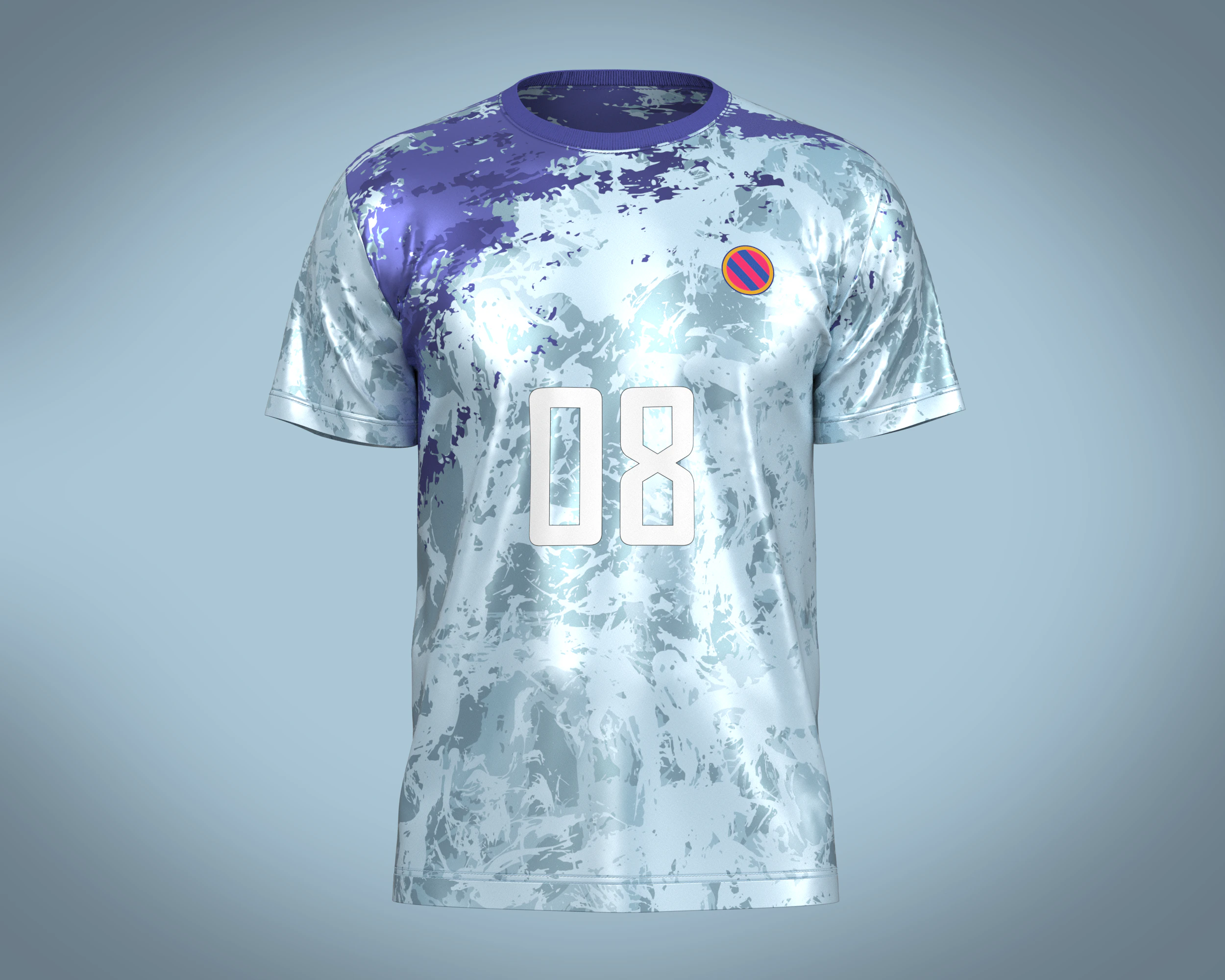 Soccer Sports Jersey Player-08 V2 3D Model .c4d .max .obj .3ds .fbx .stl .blend 