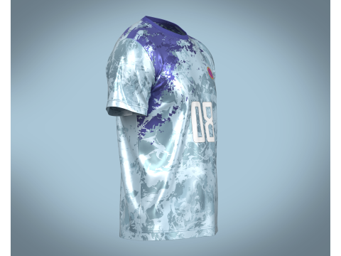 Soccer Sports Jersey Player-08 V2 Model 3D