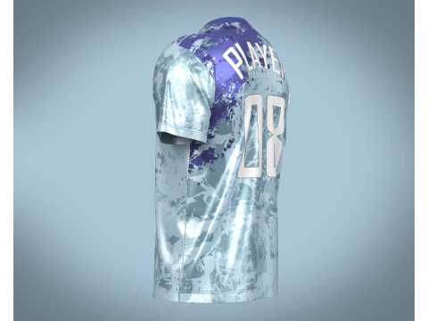 Soccer Sports Jersey Player-08 V2 3D Model
