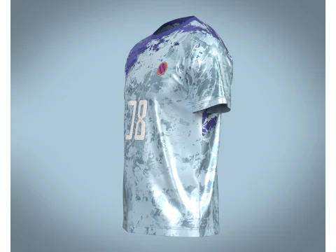 Soccer Sports Jersey Player-08 V2 3D Model