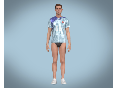 Soccer Sports Jersey Player-08 V2 Model 3D