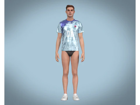 Soccer Sports Jersey Player-08 V2 3D Model