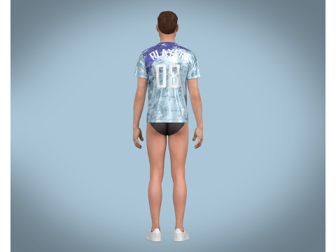 Soccer Sports Jersey Player-08 V2 Model 3D