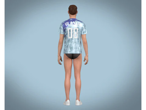 Soccer Sports Jersey Player-08 V2 3D Model