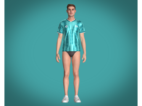 Soccer Sports Jersey - 04 Modelo 3D