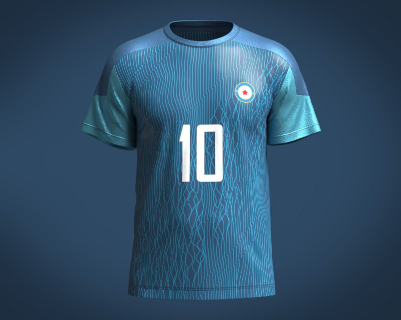 Soccer Sports Jersey Player-10 V2 Modello 3D .c4d .max .obj .3ds .fbx .stl .blend