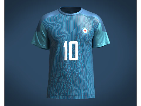 Koszulka piłkarska sportowa Player-10 V2 Model 3D