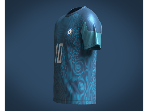 Soccer Sports Jersey Player-10 V2 Modello 3D