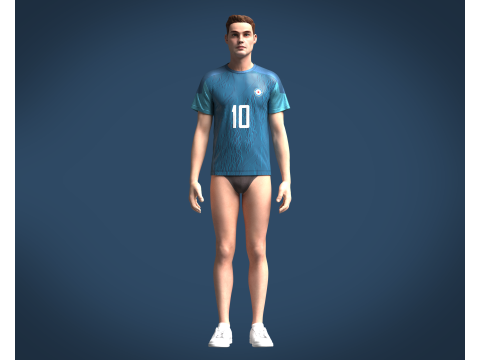 Soccer Sports Jersey Player-10 V2 Modello 3D