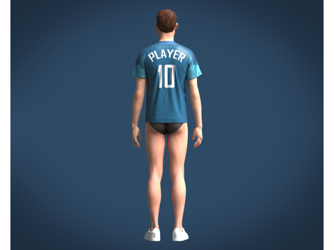 Soccer Sports Jersey Player-10 V2 Modello 3D