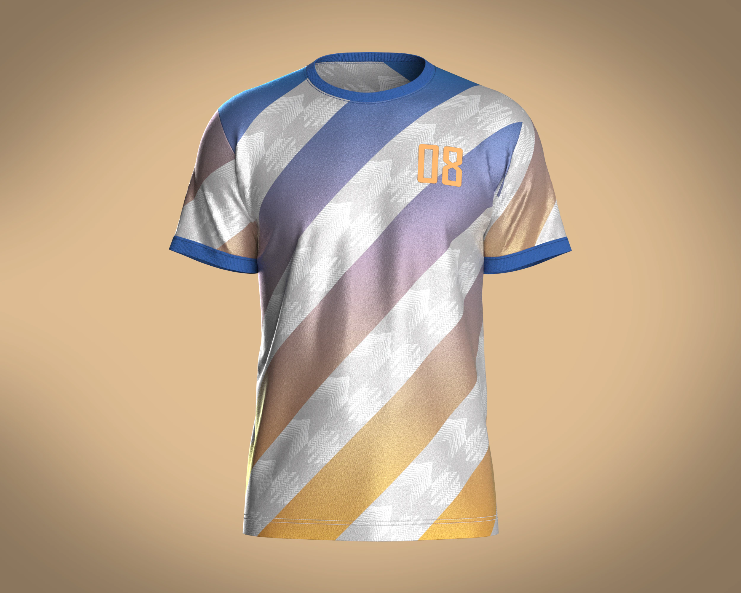 Soccer Sports Jersey - 08 3D Model .c4d .max .obj .3ds .fbx .stl .blend 