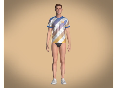 Soccer Sports Jersey - 08 3D Model
