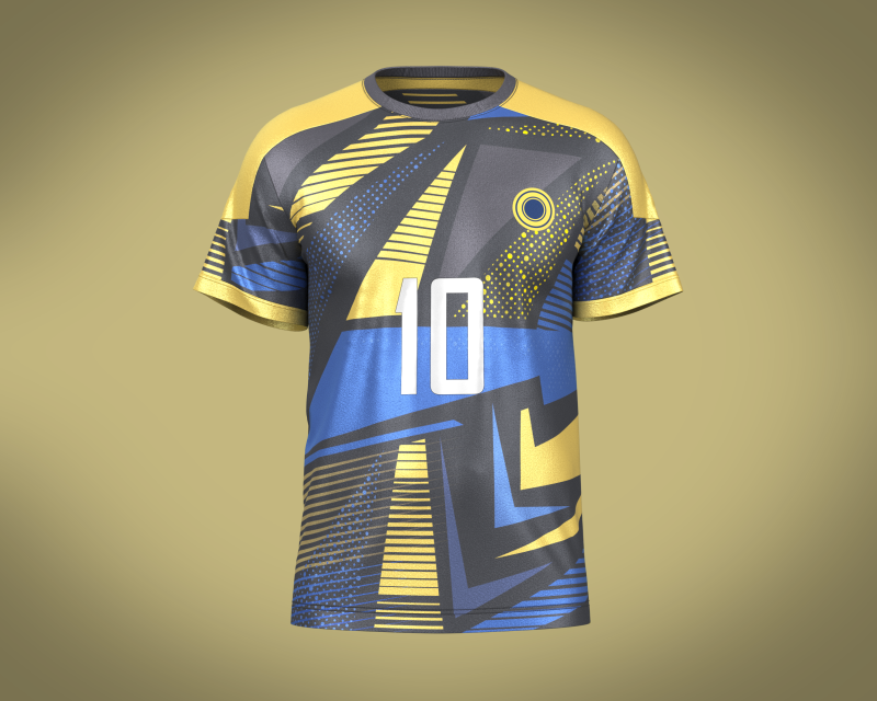 Soccer Sports Print Jersey Player-10 3D-Modell .c4d .max .obj .3ds .fbx .stl .blend 