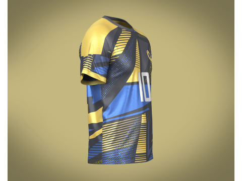 Soccer Sports Print Jersey Player-10 3D-Modell