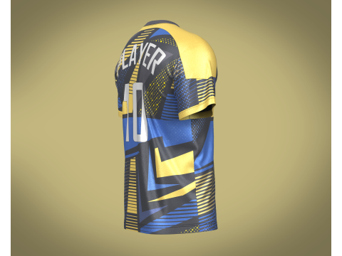 Soccer Sports Print Jersey Player-10 3D-Modell