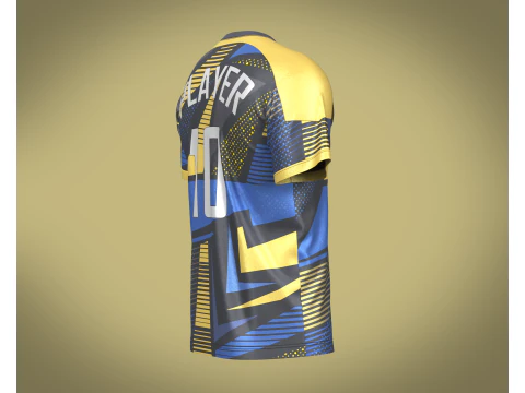 Soccer Sports Print Jersey Player-10 3D Model