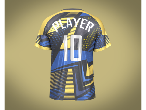 Soccer Sports Print Jersey Player-10 3D-Modell