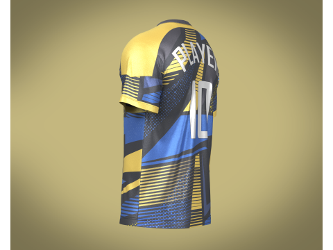 Soccer Sports Print Jersey Player-10 3D-Modell