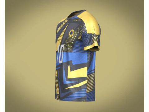 Soccer Sports Print Jersey Player-10 3D Model