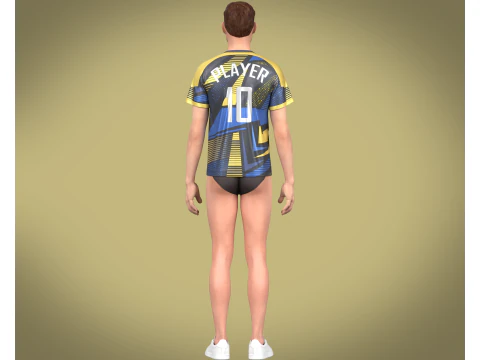 Soccer Sports Print Jersey Player-10 3D Model