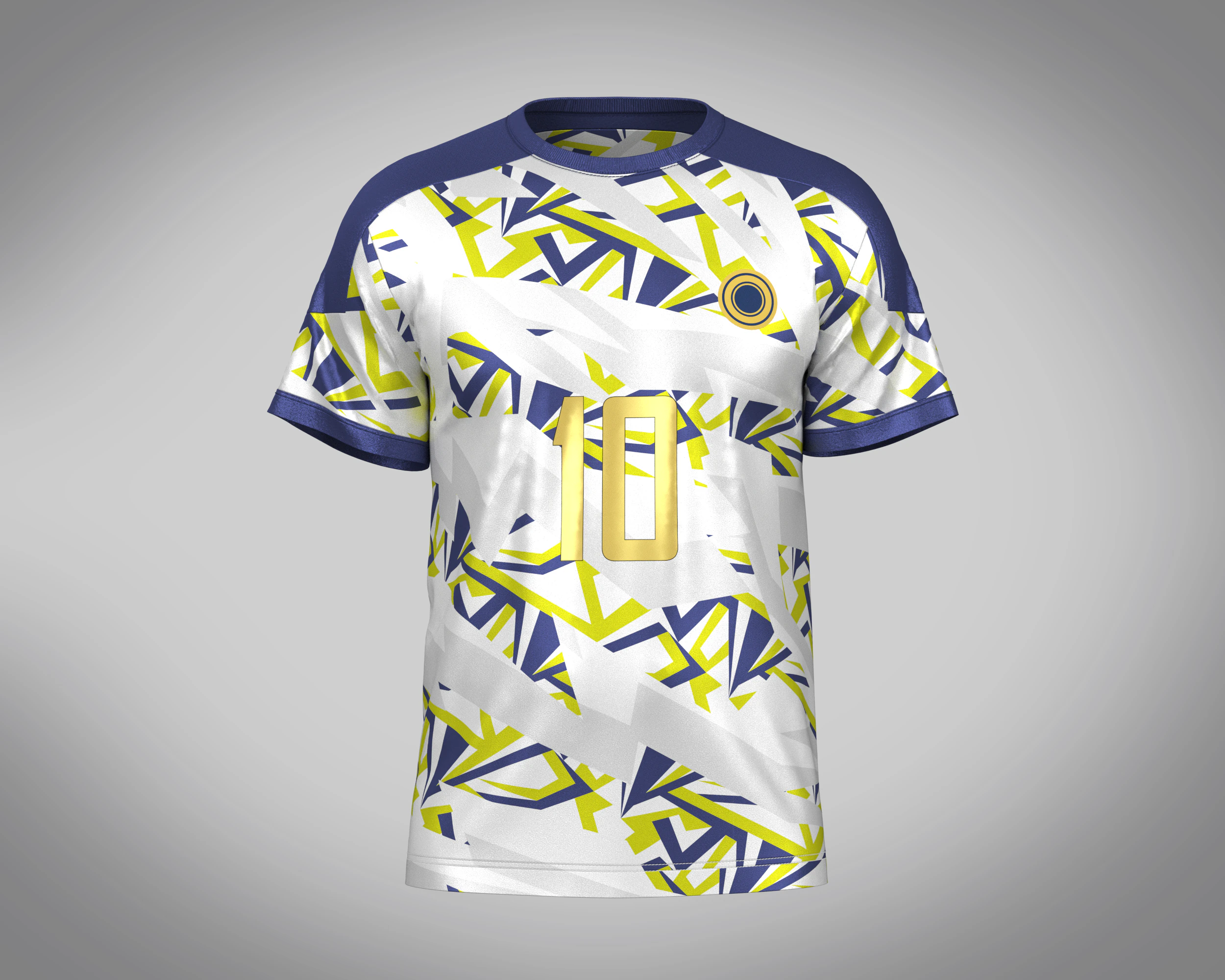 Soccer Sports Printed Jersey Player-10 3D Model .c4d .max .obj .3ds .fbx .stl .blend