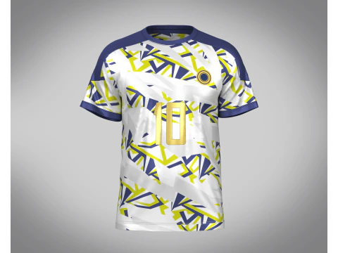 Maglia sportiva stampata da calcio Player-10 Modello 3D