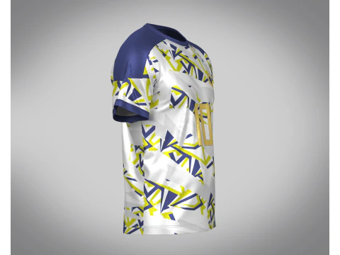 Soccer Sports Printed Jersey Player-10 3D Model