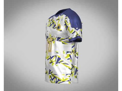 Soccer Sports Printed Jersey Player-10 3D Model