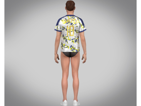 Soccer Sports Printed Jersey Player-10 3D 모델